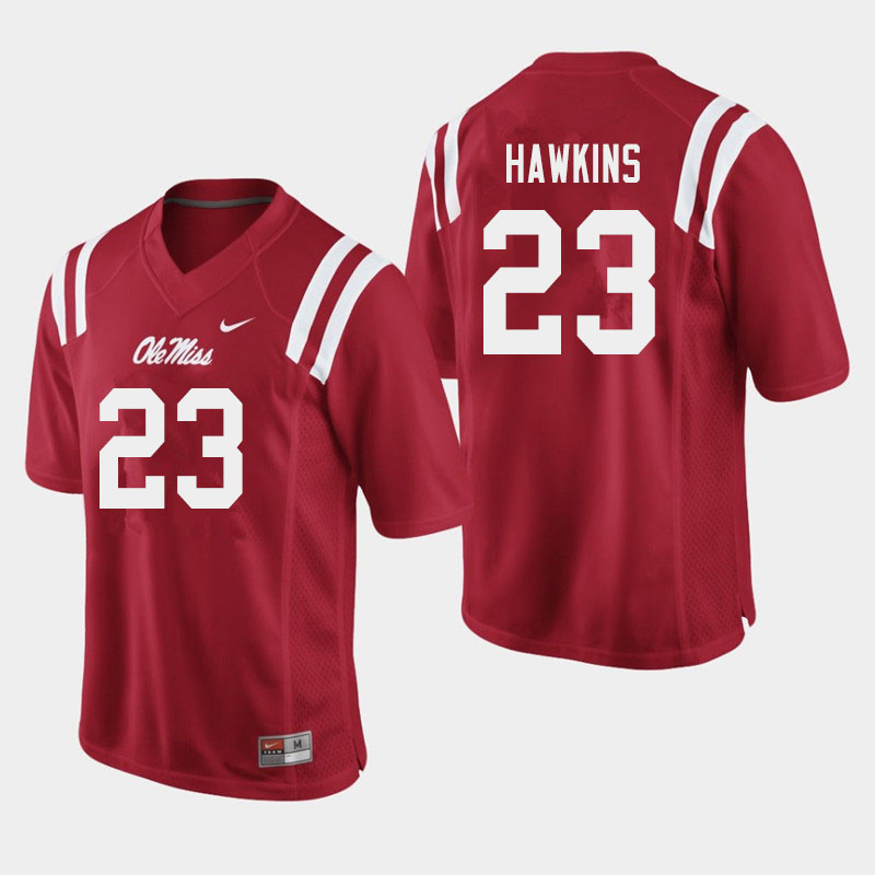 Jakorey Hawkins Ole Miss Rebels NCAA Men's Red #23 Stitched Limited College Football Jersey AVR1158GU